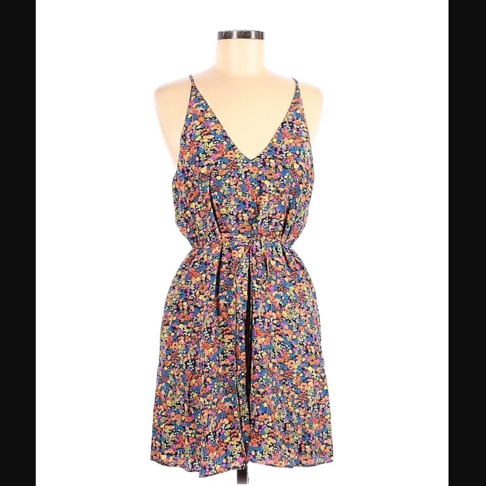 Rebecca Taylor Romper 6 Silk Confetti Floral Print Luxury Spring Summer Party